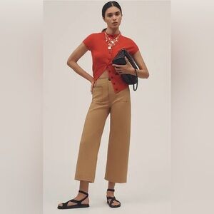 Maeve Tan Wide Leg Pants